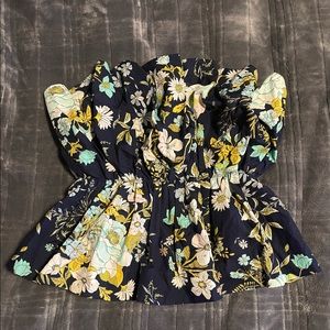 Anthropologie Ruffled and Cropped Tube Top